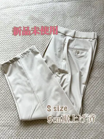 새상품급 UNIQLO 턱 와이드 팬츠 s 표준 기장 내추럴