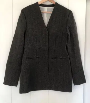 SANTE 허리 쉐이프 노카라 자켓