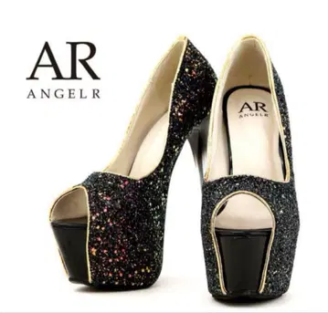 ANGELR 글리터 오픈토 하이힐