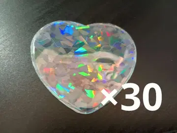하트형 캔뱃지 커버 30개 홀로그램