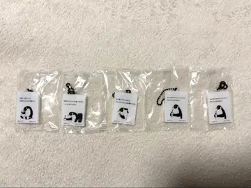 안즈루 펭귄 캡슐 토이 키링 5개 세트