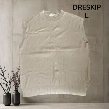 DRESKIP 드레스키프 슬리브리스 니트 L 풀오버