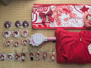 리이누 군 굿즈 세트, 아크릴 키링, 캔 배지, 후드티, 응원봉, 외