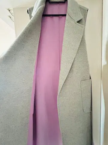 그레이 울 혼방 노카라 베스트