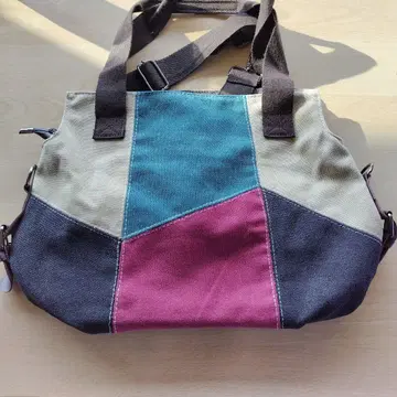 기하학 패턴 패치워크 숄더백