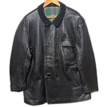 1980's 프랑스제 GVF EDF83 울 옷깃 코르비제 자켓 블랙