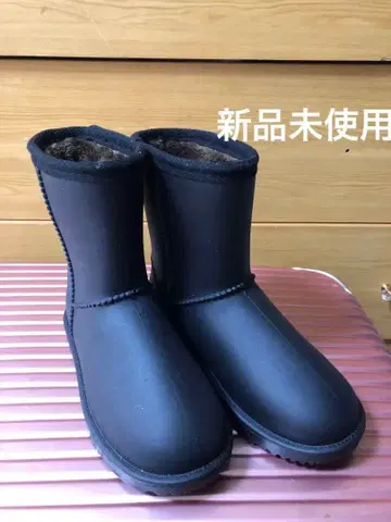 백야드 패밀리 블랙 어그 부츠 퍼 포함 21cm