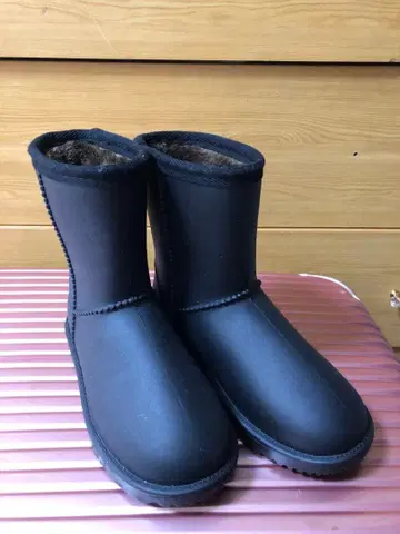 백야드 패밀리 블랙 어그 부츠 퍼 포함 21cm