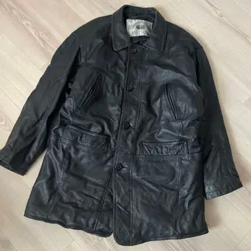 하라주쿠 마더 가죽 코트 양가죽 램 가죽 안감 퀼팅 블랙 L