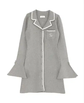 EATME 프론트 버튼 니트 원피스