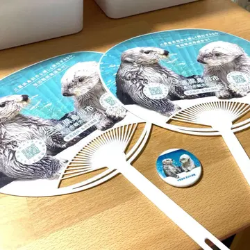 도바 수족관 랏코 마그넷 & 부채 2개