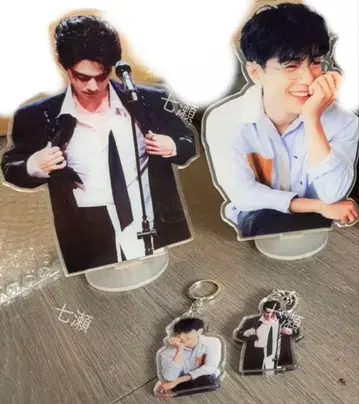 샤오잔  생일 음악제 아크릴 스탠드와 키링 3세트