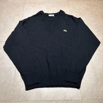 Lacoste 스웨터 니트 울 블랙 V넥 4