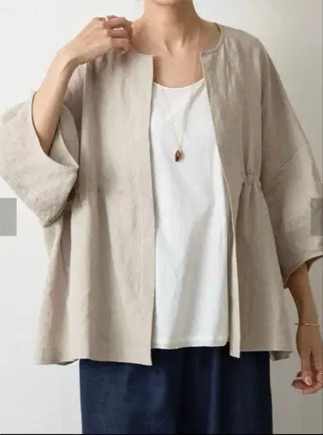 비어즐리 린넨 겉옷 베이지 택 포함 새상품