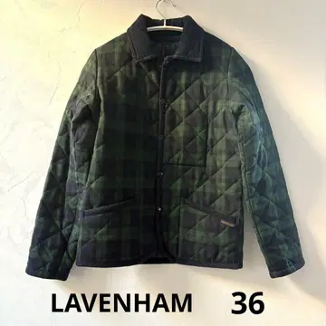 LAVENHAM 퀼팅 자켓 블랙워치 영국제 36