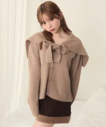 TITTY&CO. 세일러 카라 가디건 브라운