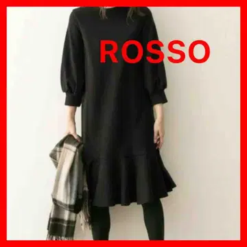 ROSSO 밑단 플레어 원피스 그레이