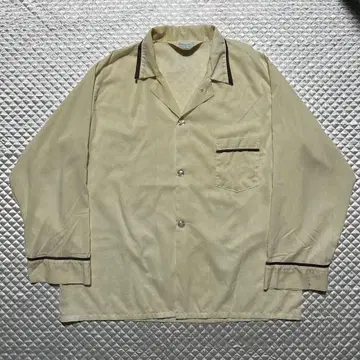60s vintage 파자마 셔츠 오픈 카라 USA