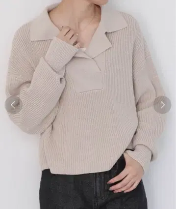 [ apart by lowrys ] 5G 오픈 카라 니트 풀오버