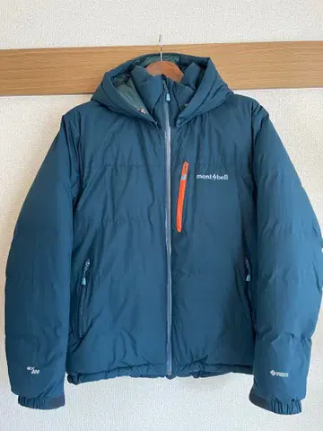 mont-bell 파마프로스트 다운 후드티 블루그린