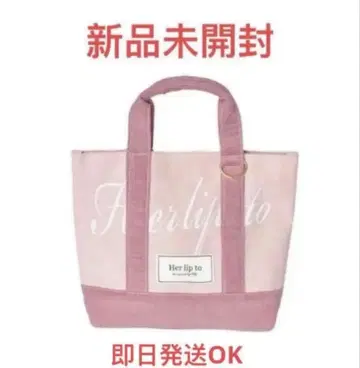 미사용 새상품 herlipto mini tote 루미네 토트백 핑크