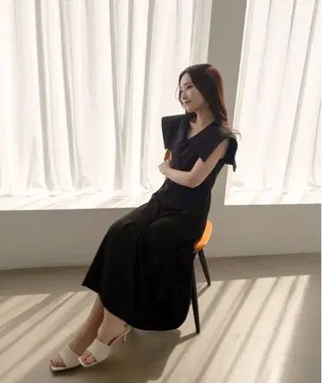 빅 칼라 플레어 원피스