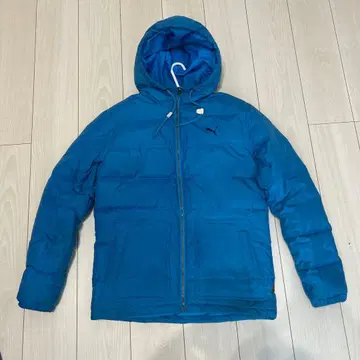 Puma 후드 부착 다운 자켓 파랑