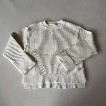 MISCH MASCH 리브 니트 긴팔 화이트