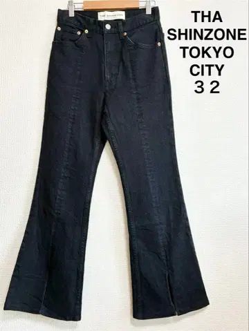 새상품급 THE SHINZONE 더 신존 블랙 플레어 데님 32
