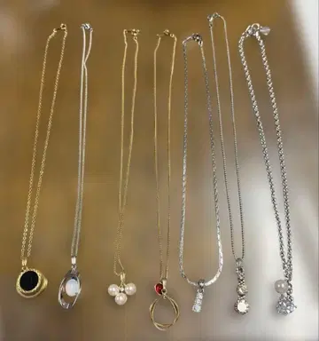 모두!! 목걸이 7세트 펄 오팔 장식 22