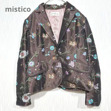 (미스티코) 자수 자켓 꽃무늬 일본제 새틴풍 자수