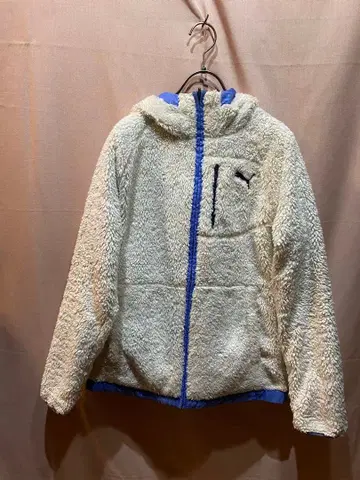 푸마 리버서블 보아 블루종 후드티 여성용 L 자켓