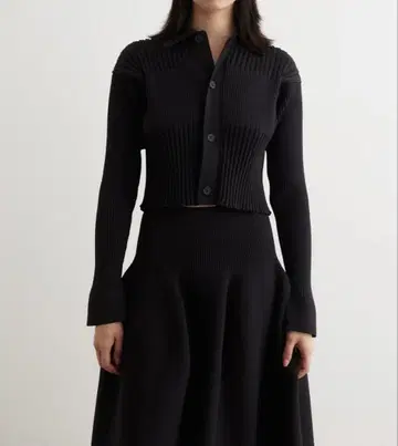 [ CFCL ] 플루티드 크롭 셔츠 가디건