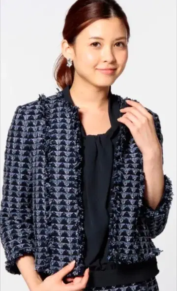 UNITED ARROWS 트위드 라메 자켓