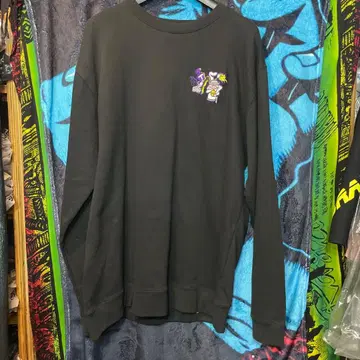 TRIBAL 블랙 긴팔 트레이닝복 자수 로고