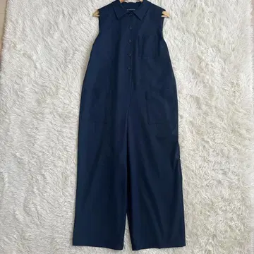 미즈이로 인드 셔츠 칼라 살로펫 네이비 23AW 프리 사이즈