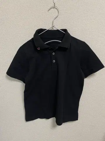 MIEKO SPORT (미에코 우에사코) 블랙 토끼 패턴 피케 셔츠