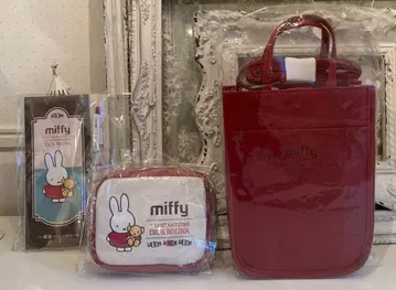 미피 숄더 토트 파우치 볼펜과 편지지