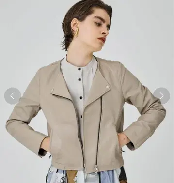 UNITED TOKYO 양가죽 라무 세미 더블 라이더 자켓