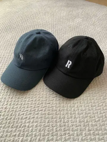 2개 세트 네이비 & 블랙 야구 모자