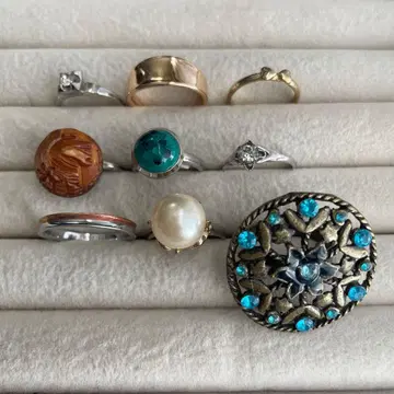 빈티지 반지 모음 9점