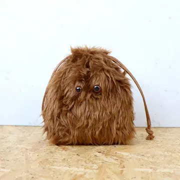 kivisdou 키비스도 예티 복조리 백 브라운 여성용 파우치