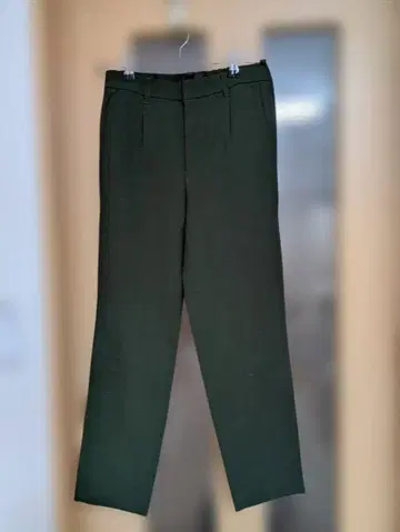 다크 그린 캐주얼 팬츠 밴딩