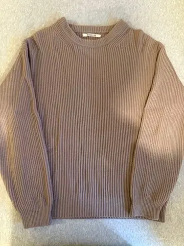 AURALEE 풀오버 리브 니트