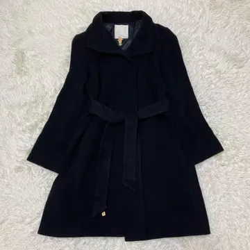 클리닝 완료 자유구 빅 사이즈 롱 코트 캐시미어 벨트 히요쿠 버튼