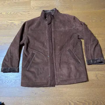 11월 22일 종료 최종 가격 인하 남성용 브라운 스웨이드 무스탕 코트