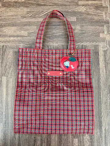 familiar 체크 무늬 토트백 대