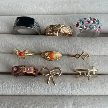 빈티지 반지 모음 9점