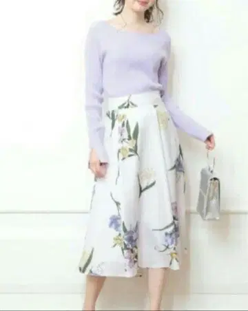 마이 스트라다 대꽃 프린트 스커트