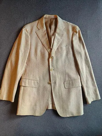 폴 스미스 베이지 테일러드 자켓 코튼 헤링본